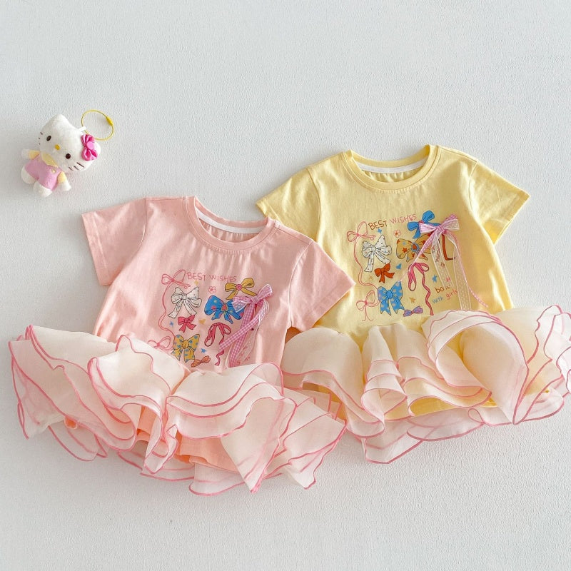 【BABY&KID】夏新作プリントチュールワンピースSK105520