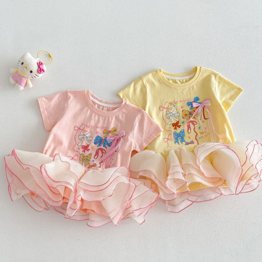 【BABY&KID】夏新作プリントチュールワンピースSK105520