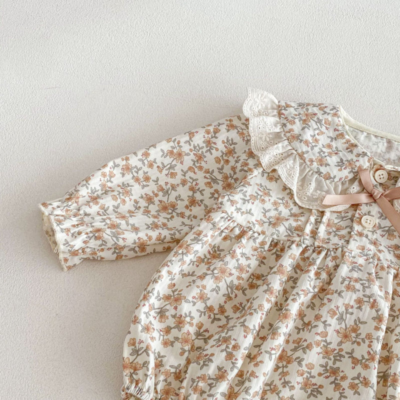 【BABY】韓国風小花柄ロンパースSK103619