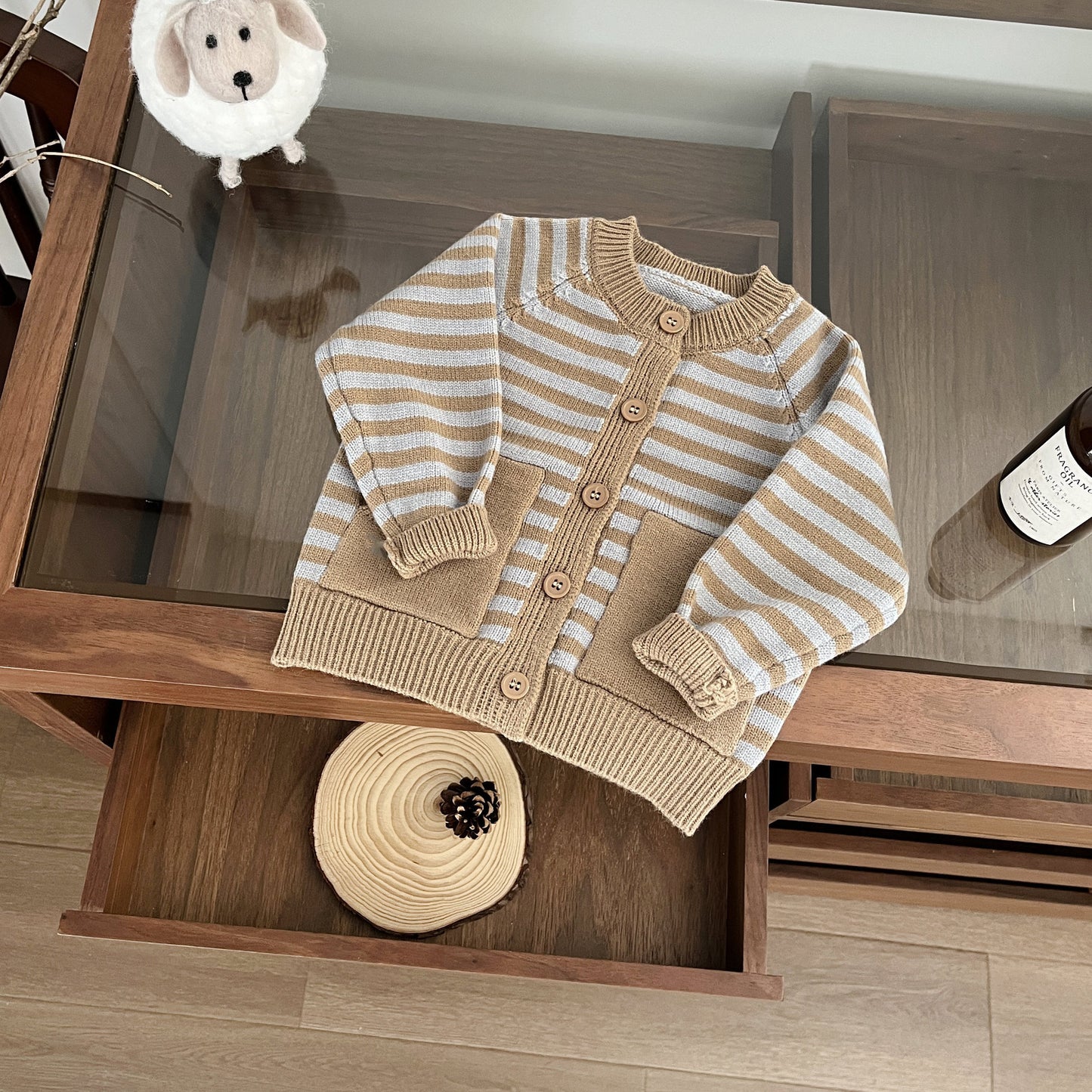 【BABY&KID】オシャレボーダーカーディガンSK022205