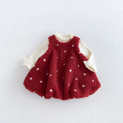 【BABY&KID】冬新作ドットジャンパースカートSK108519