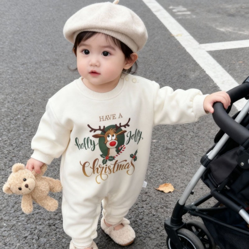 【BABY】クリスマス鹿カバーオールSK103201