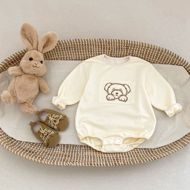 【BABY】かわいいくまさん長袖ロンパースSK093003