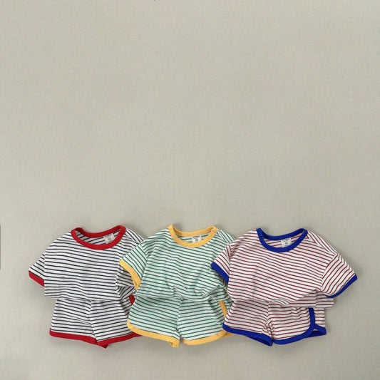 【BABY&KID】夏新作 キュートなボーダーセットアップSK080211
