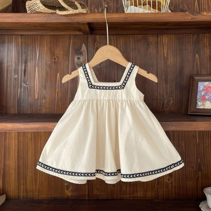 【BABY】スクエアネックワンピース、コットン長袖トップスSK107418