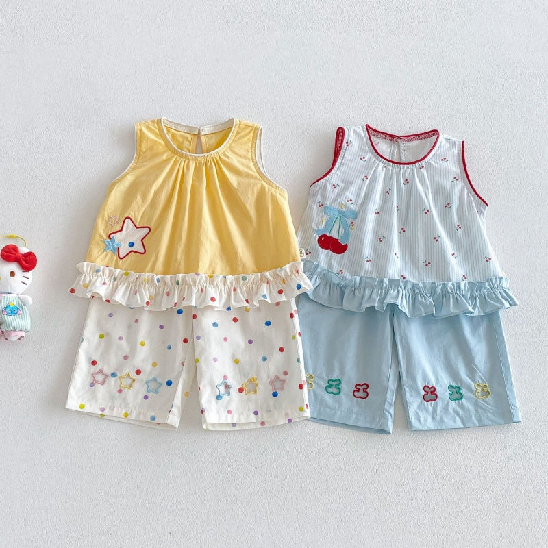 【BABY&KID】夏新作さくらんぼ、星柄セットアップSK105905