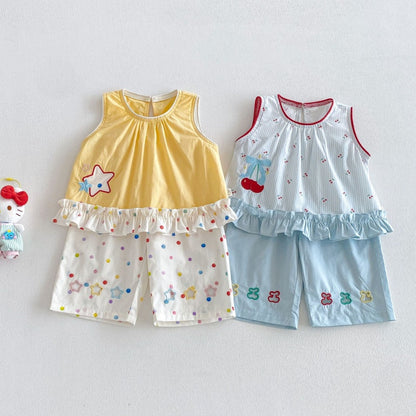 【BABY&KID】夏新作さくらんぼ、星柄セットアップSK105905