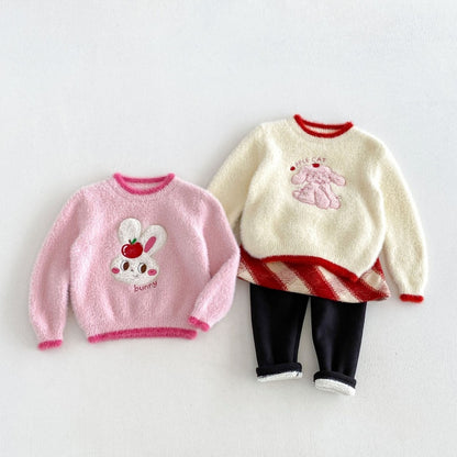 【BABY&KID】冬新作カートゥーン刺繍ニットSK108512