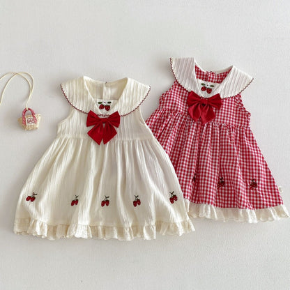 【BABY&KID】夏新作 いちごチェックワンピースSK105210