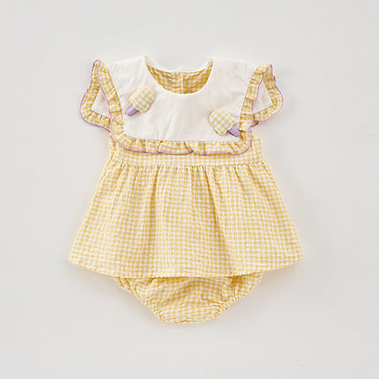 【BABY】夏新作 アイスクリームグリッドセットアップSK072310