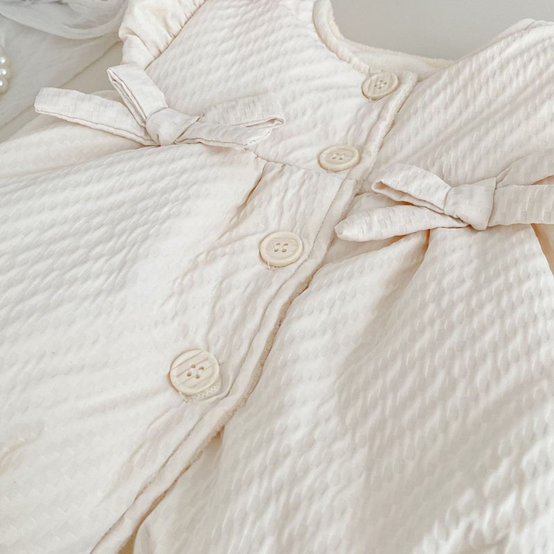 【BABY&KID】冬新作蝶結び裏起毛ベストSK102734