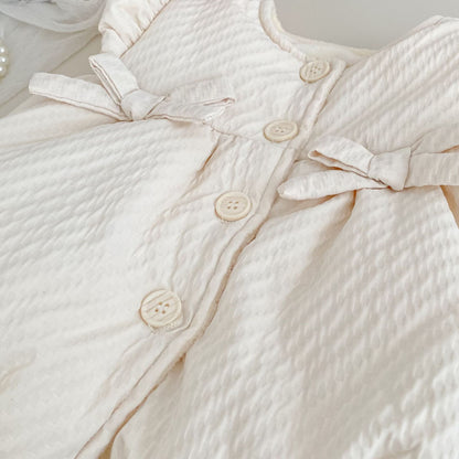 【BABY&KID】冬新作蝶結び裏起毛ベストSK102734