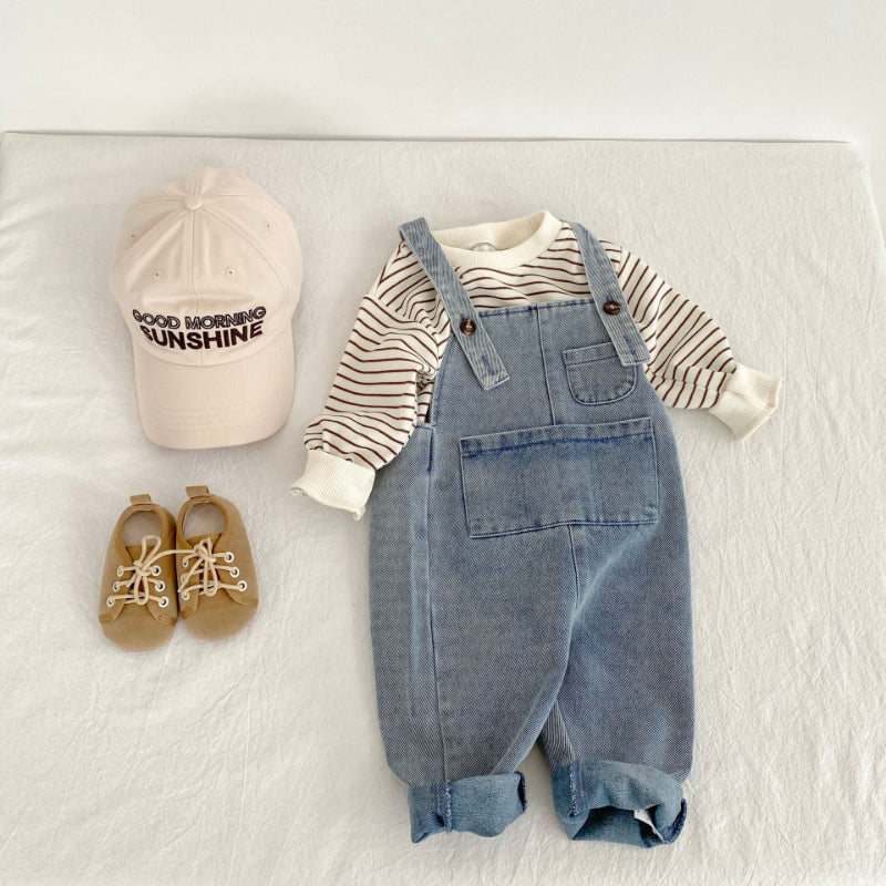 【BABY&KID】ポケット付きデニムサロペットSK100743