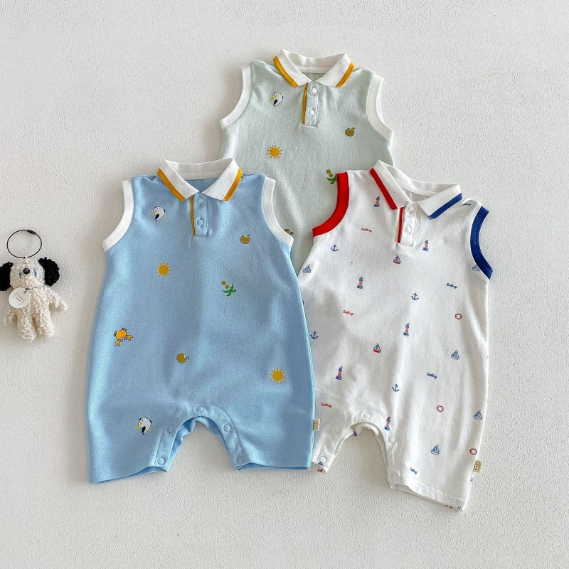 【BABY】夏新作カートゥーンプリントカバーオールSK105609
