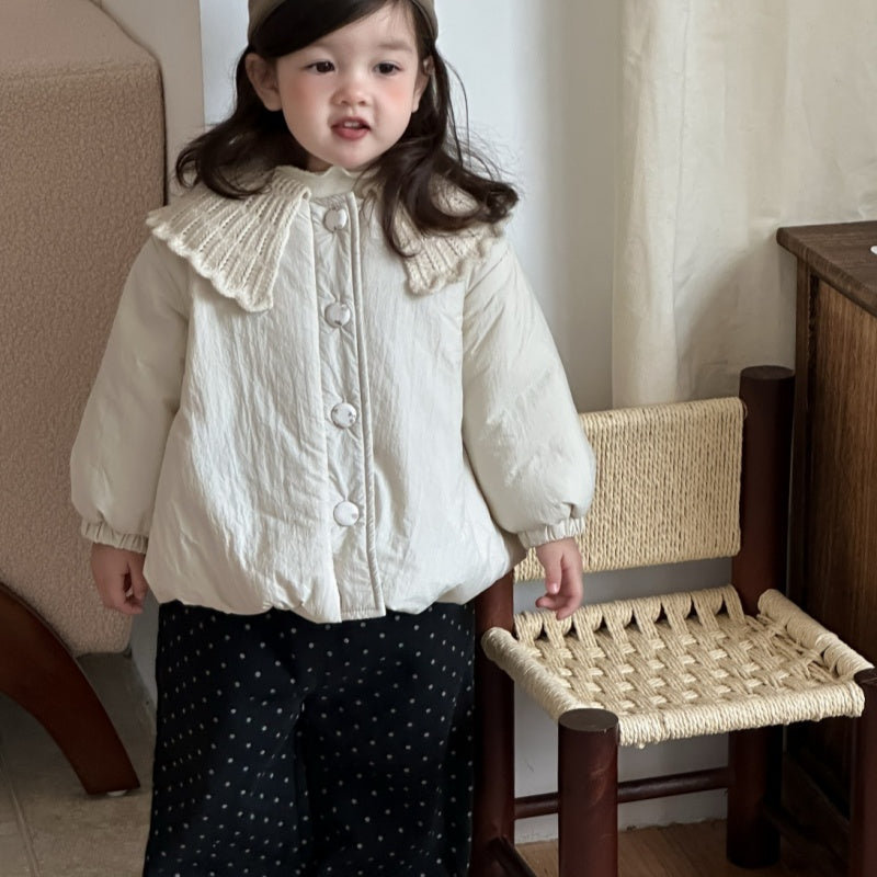 【BABY&KID】冬新作韓国風ニット襟中綿アウターSK103133