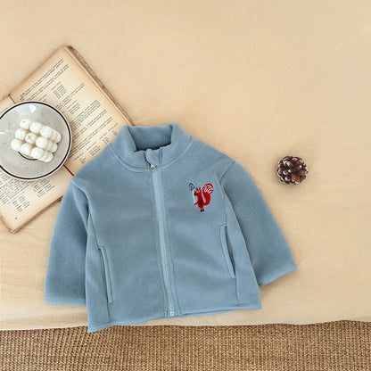 【BABY&KID】刺繍両面フリースジップアップSK101831