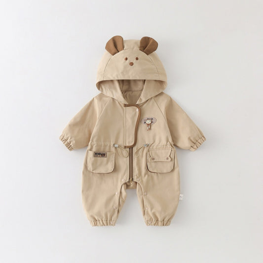 【BABY】くまさんフード付きカバーオールSK104211