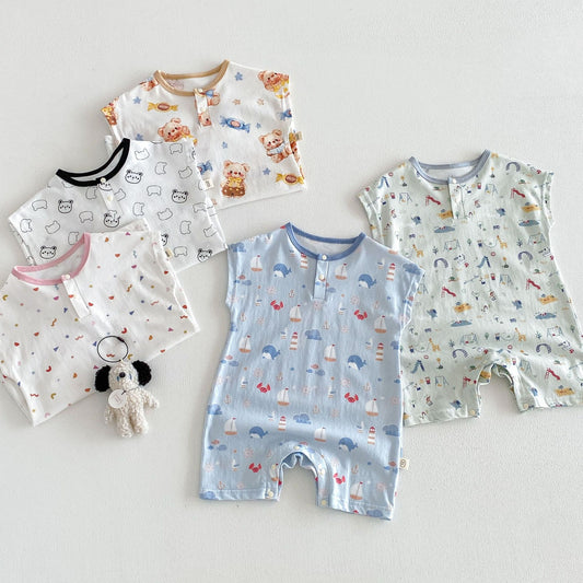 【BABY&KID】夏新作 カートゥーンカバーオールSK105120