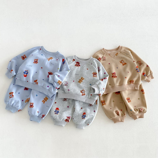 【BABY&KID】くまカートゥーンセットアップSK106610
