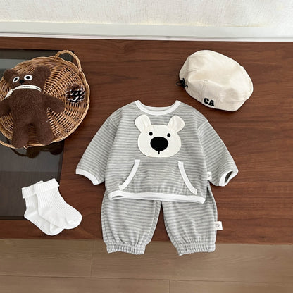 【BABY&KID】おしゃれボーダーセットアップSK101822