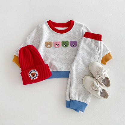 【BABY&KID】カラーベアー可愛いセットアップSK032201