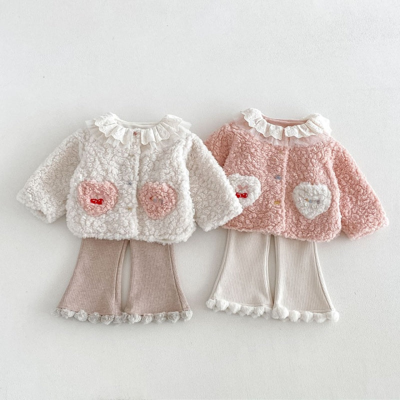 【BABY&KID】ハートポケットジャケット、フレアパンツSK108117