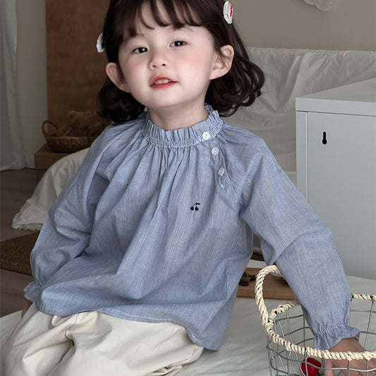【BABY&KID】ストライプ刺繍ニットカーデSK101439