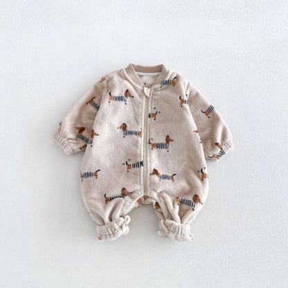 【BABY&KID】冬新作いぬリバーシブルボアカバーオールSK108501