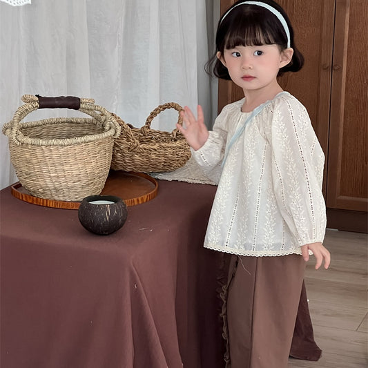 【BABY&KID】刺繍ラウンドカラーブラウスSK101446