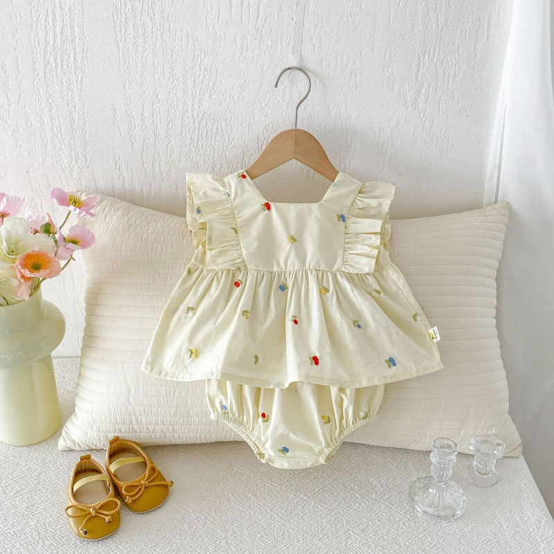 【BABY】夏新作スウィート小花柄セットアップSK105818