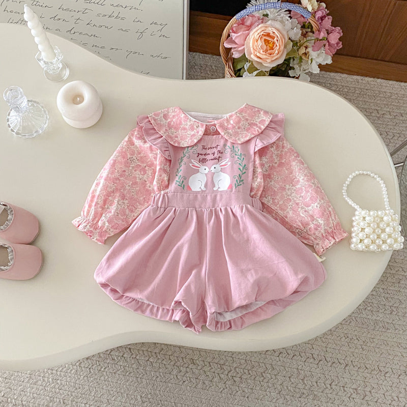 【BABY】うさぎサロペットパンツ（ショートパンツ）SK092309