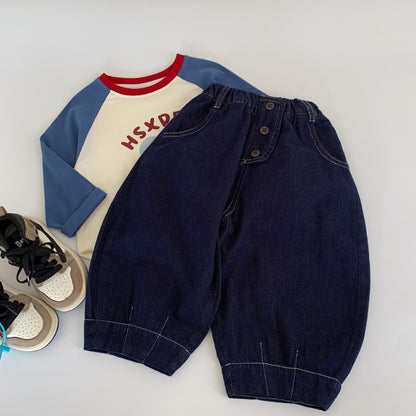 【BABY&KID】ダブルボタン長ズボンSK100503