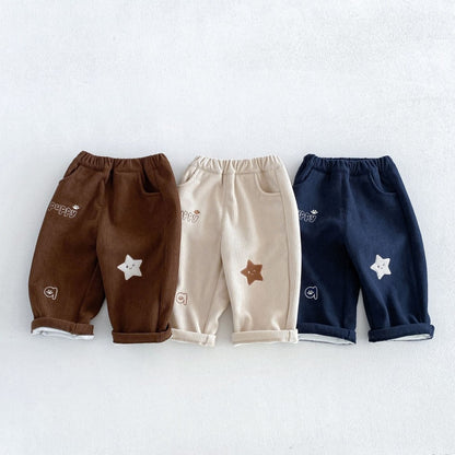 【BABY&KID】冬新作星刺繍コーデュロイパンツSK108509