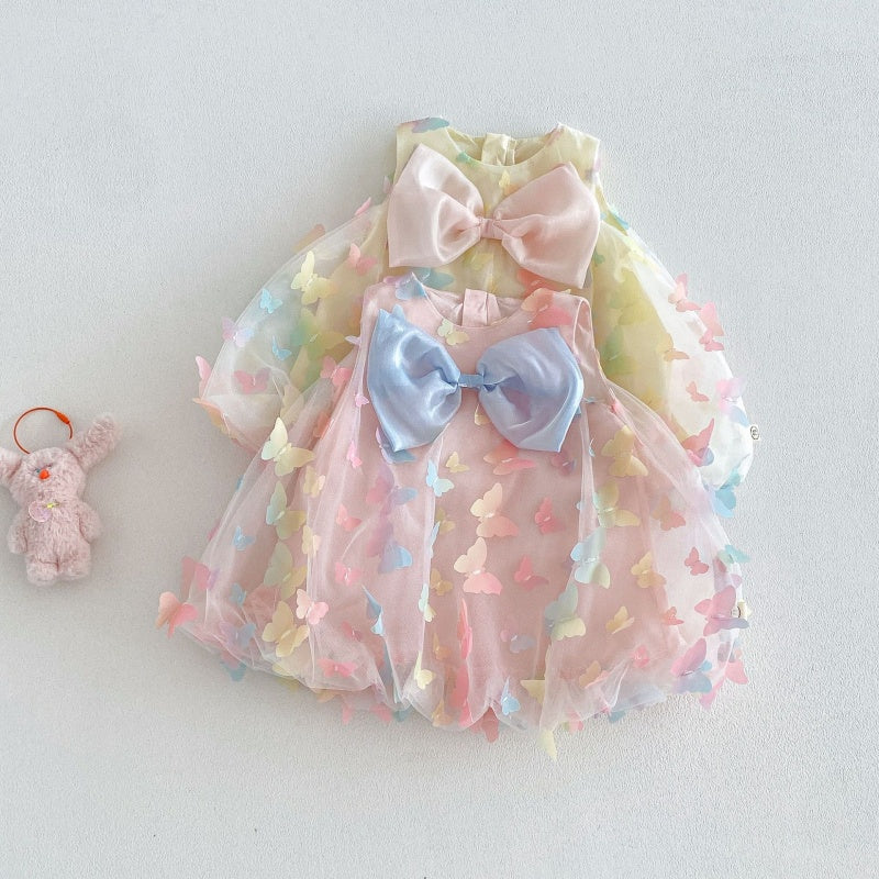 【BABY&KID】夏新作カラフルバタフライワンピースSK106116