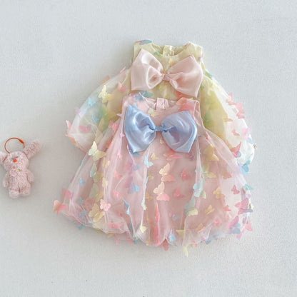 【BABY&KID】夏新作カラフルバタフライワンピースSK106116