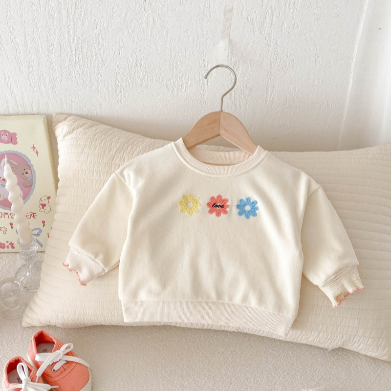 【BABY&KID】花刺繡可愛いセットアップSK032805