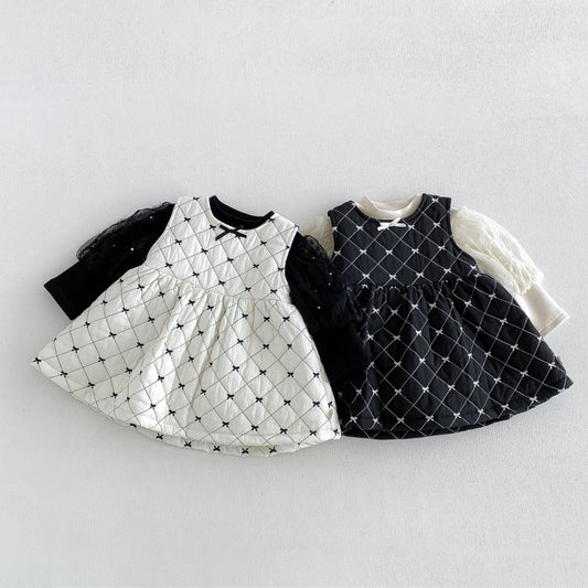 【BABY&KID】蝶結び刺繍ワンピース、パフスリーブトップスSK108113