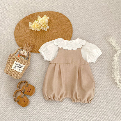 【BABY】夏新作 ウサギ耳刺繡可愛いサロペットSK061713