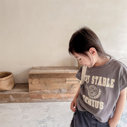 【BABY&KID】夏新作 ラグランスリーブプリントTシャツSK091615
