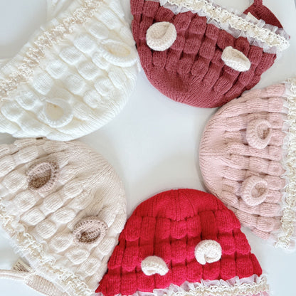 【HAT】レース花柄ベビーボンネットSK101617