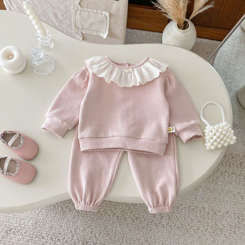 【BABY&KID】レース襟セットアップSK100333