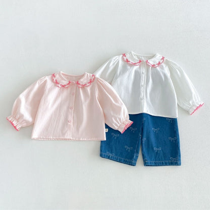 【BABY&KID】無地丸襟シャツSK107207