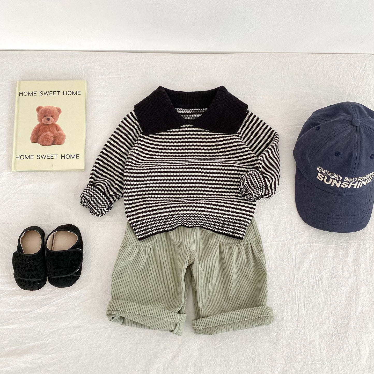 【BABY】POLO襟ボーダーニットSK100619