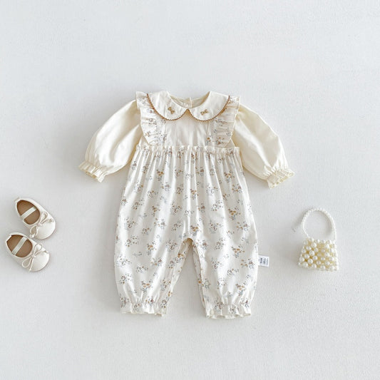【BABY】小花柄フェイクレイヤードカバーオールSK107909
