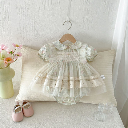 【BABY】夏新作小花柄チュールロンパースSK105503