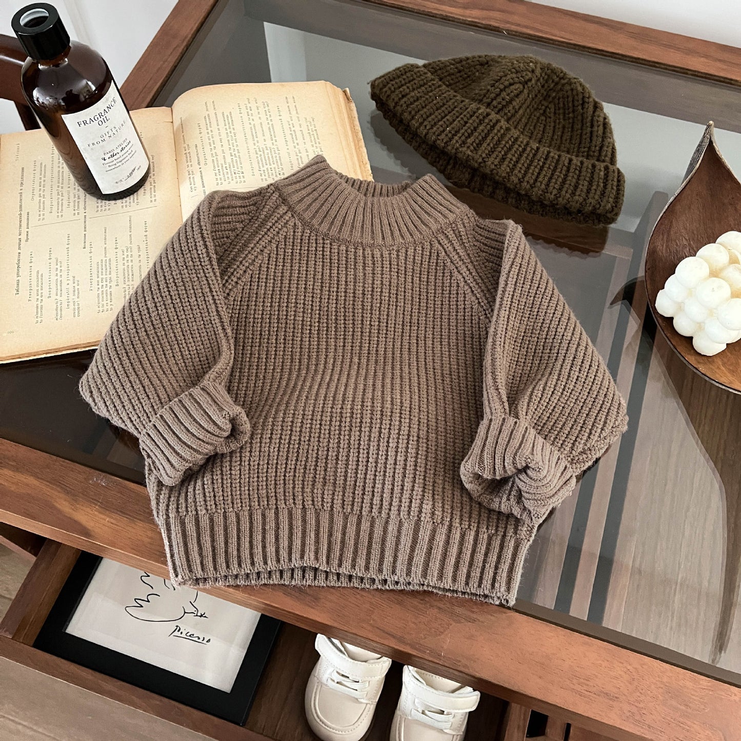 【BABY&KID】冬新作レトロなソリッドカラーのセーターSK11435