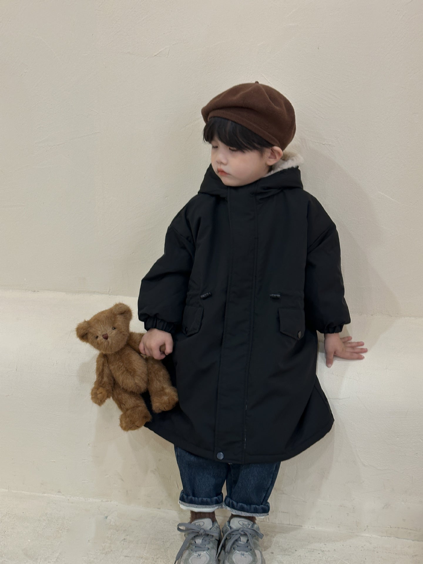 【BABY&KID】裏起毛オシャレ暖かいコートSK012601
