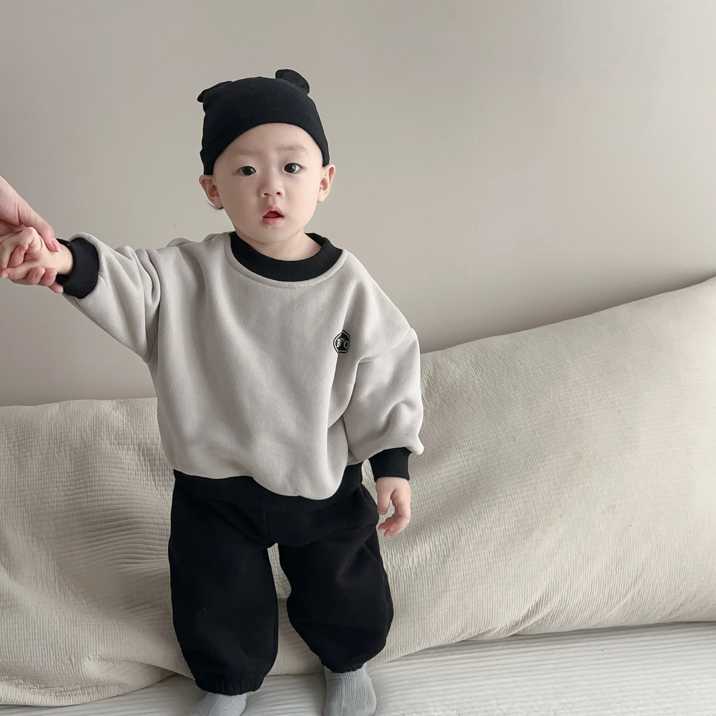 【BABY&KID】ソリッドカラーの厚みのあるセットアップSK11513