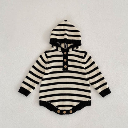 【BABY&KID】シンプル系ニットプリンスロンパースSK022213