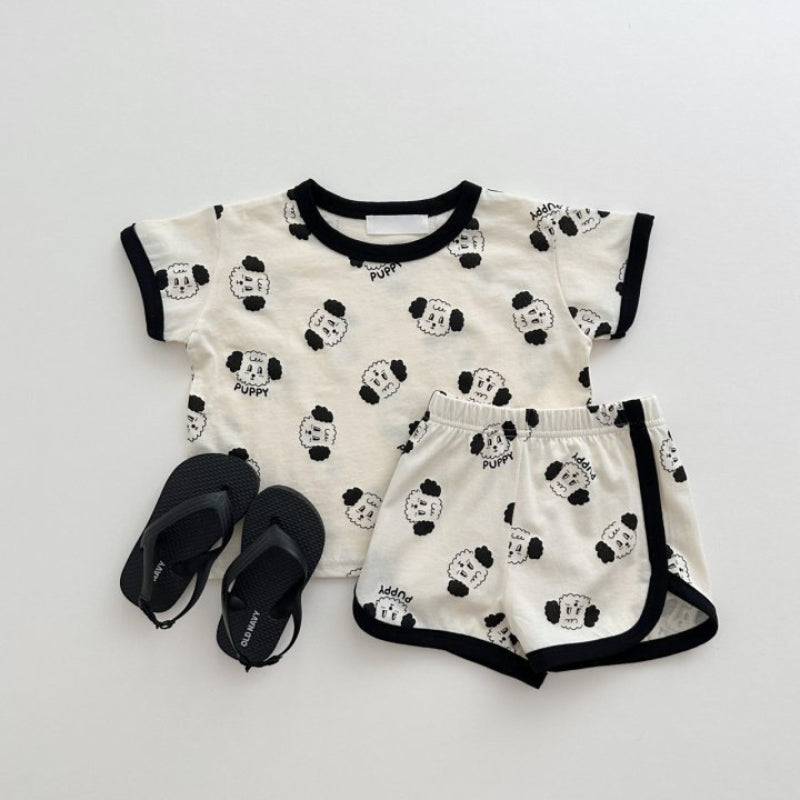 【BABY&KID】夏新作 ベア総柄セットアップSK091212